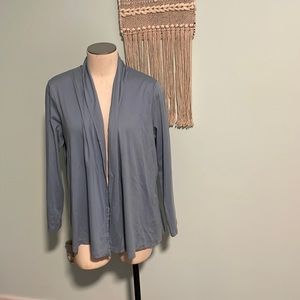 L.L. Bean Women's Long Sleeve Open Front Cardigan - Dusty Blue